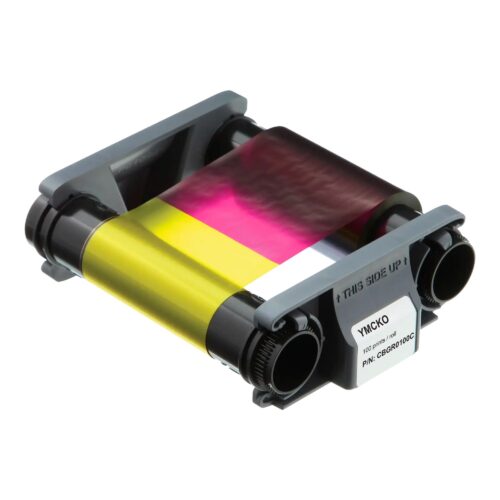 Ribbon color YMCKO Badgy200 100 printuri Evolis CBGR0100C