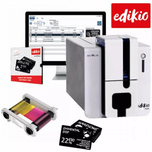Imprimantă carduri single sided, (300 dpi), USB, Ethernet, kit (USB) Evolis Edikio Flex Guest EF1H0000XS-BS012