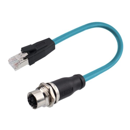Zebra CBL-ENT00500-R4500 cablu GigE 5m RJ45 locking la X-Coded M12 pentru camere MV