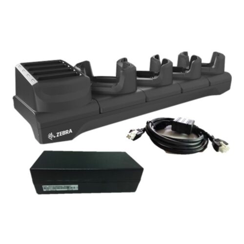 Zebra CRD-NGTC5B-5SC4B ShareCradle Charge-Only 4 Terminale + 4 Baterii pentru FR55, TC53, TC58 cu Boot