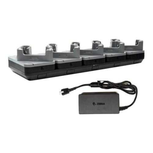 Kit cradle Zebra CRD-TC7A-5SC5D5B-1 pentru 5 terminale TC701 și 5 baterii