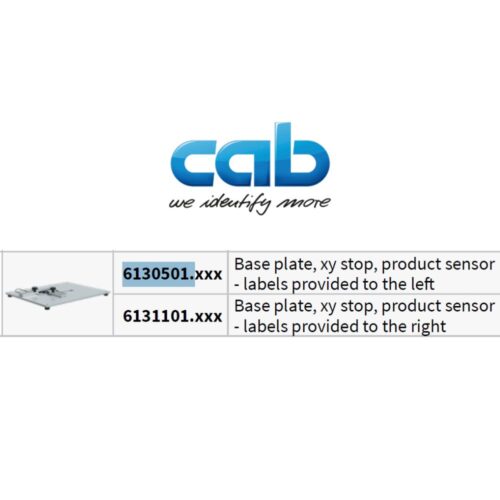 Placă de bază CAB R cu opritor XY și senzor de produs 6131101