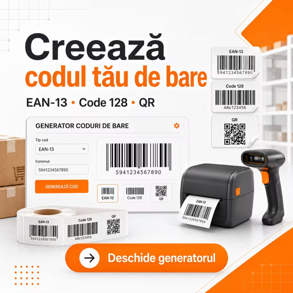 Creează codul tău de bare online cu generatorul AutoID