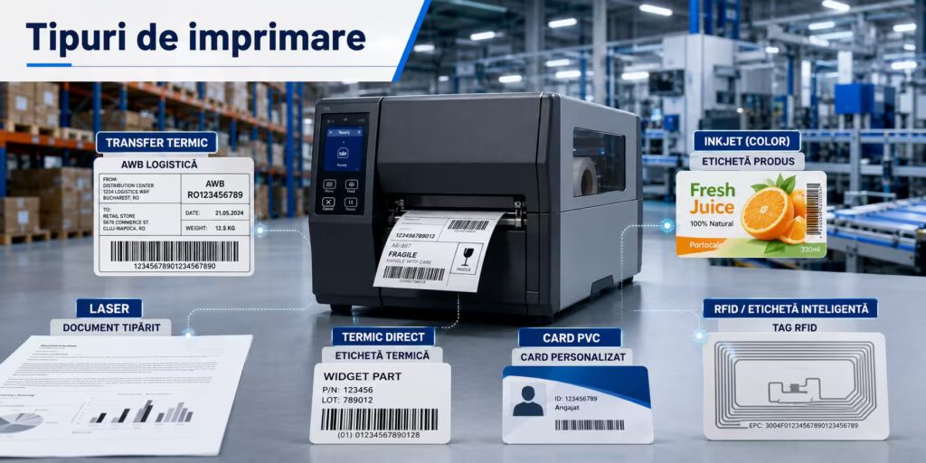 Tipuri de imprimare: ghid complet pentru alegerea tehnologiei potrivite Principalele tipuri de imprimare pentru documente, etichete și aplicații industriale