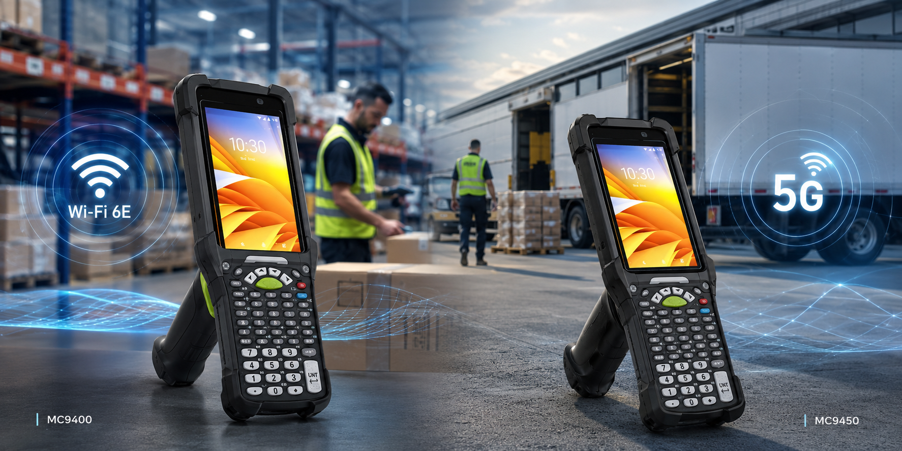 Zebra MC9400 vs MC9450 – Diferențe și Configurații Diferența dintre Zebra MC9400 Wi-Fi 6E și Zebra MC9450 5G